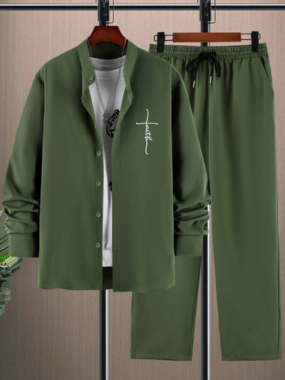 Conjunto Degradado de Color - Camisa y Pantalón de Manga Larga - Image 17