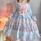 Vestido Lolita Soft Girl Osito Soñador de Manga Larga