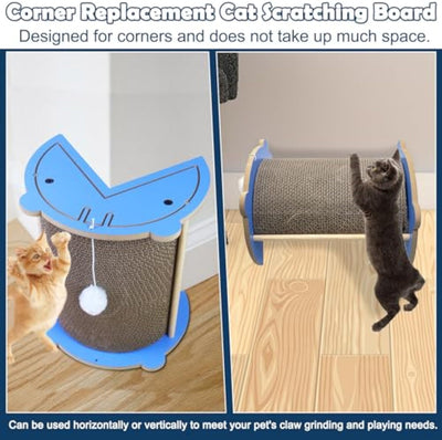 Rascador de Esquina para Gatos - Tabla Cardboard Vertical con Pelota Colgante - Image 15
