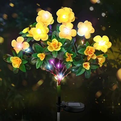 Linterna Solar Decorativa con Flores de Azalea Artificial - Image 8