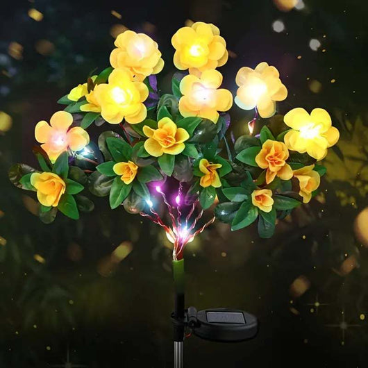 Linterna Solar Decorativa con Flores de Azalea Artificial - Image 8