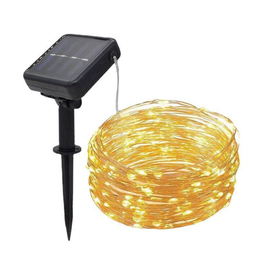 Guirnalda Solar de Cobre LED con 8 Funciones de Iluminación - Image 5