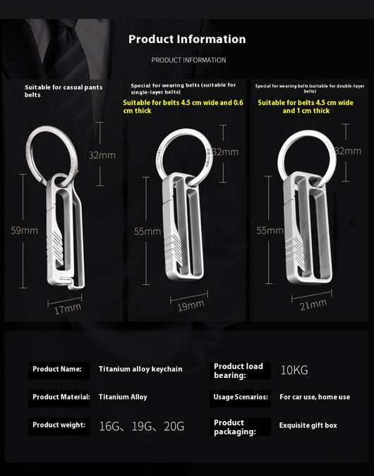 Llavero Colgante de Aleación de Titanio con Diseño Personalizado - Image 11