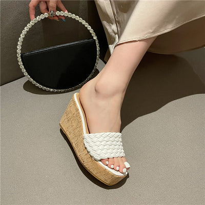 Sandalias Cuña Tejidas con Diseño Madera - Comodidad y Estilo - Image 13