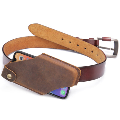 Bolso Bandolera Pequeño de Cuero Genuino con Solapa Fija - Image 5
