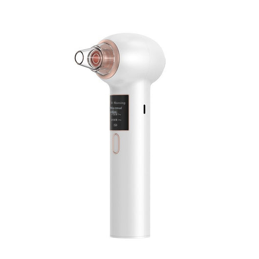 White and silver electric blackhead remover with clear water tank, purple suction head, and multiple probes. - Image 6