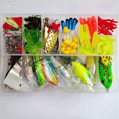 Kit Completo de Pesca 142 Piezas con Alicates y Señuelos Brillantes - Image 2