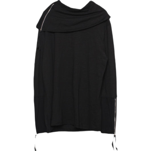 Camiseta Holgada de Cuello Alto Irregular para Hombre - Image 13