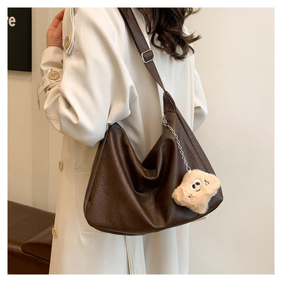 Bolsa Retro para Mujer de Gran Capacidad en Colores Sólidos - Image 22
