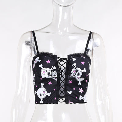Bolso Bandolera Gótico Corazón y Calavera - Diseño Femenino Negro - Image 2