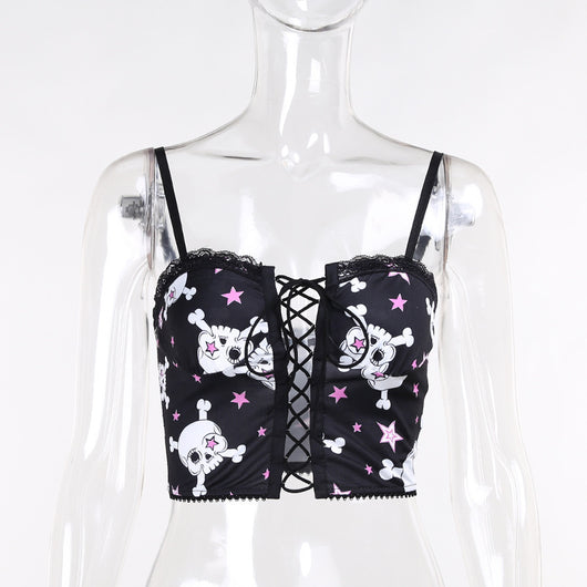 Bolso Bandolera Gótico Corazón y Calavera - Diseño Femenino Negro - Image 2
