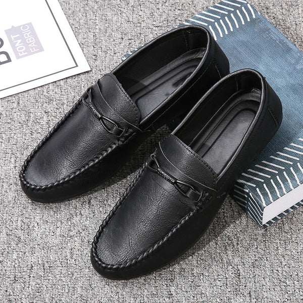 Zapatos Casuales de Cuero con Suela Flexible para Hombre
