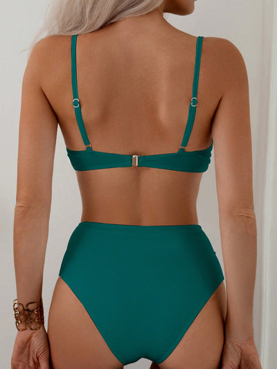 Traje de Baño Bikini Cintura Alta con Refuerzo de Acero para Mujer - Image 23