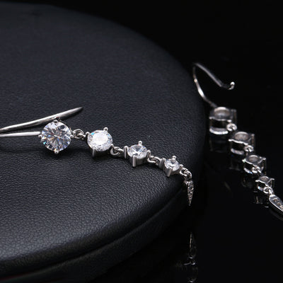 Aretes de Diamante y Plata Esterlina - Diseño Minimalista en Oro Blanco - Image 7