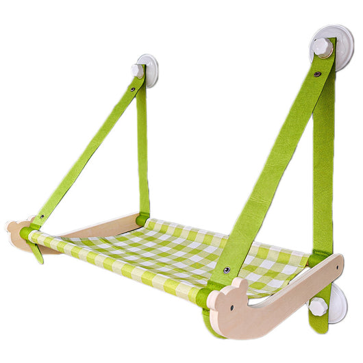 Hamaca de Madera para Gatos - Cama Cómoda con Asiento al Sol