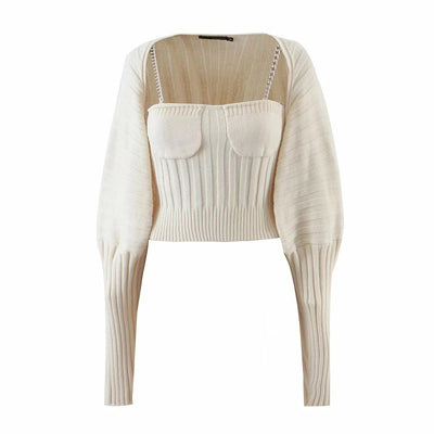 Conjunto de Dos Piezas Tejido para Mujer - Estilo Europeo - Image 22