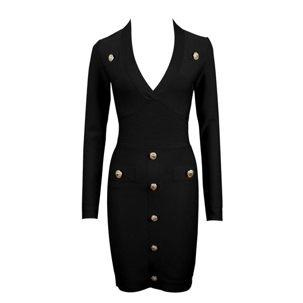 Vestido Elegante Entallado de Manga Larga para Mujer - Image 3