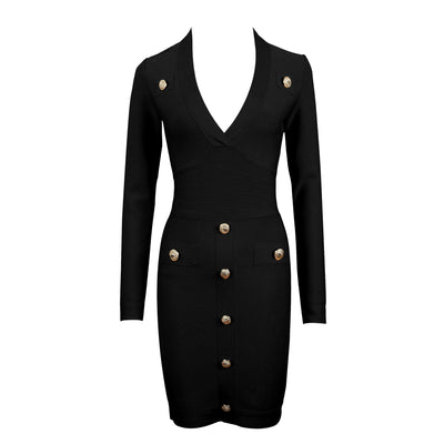 Vestido Elegante Entallado de Manga Larga para Mujer - Image 3