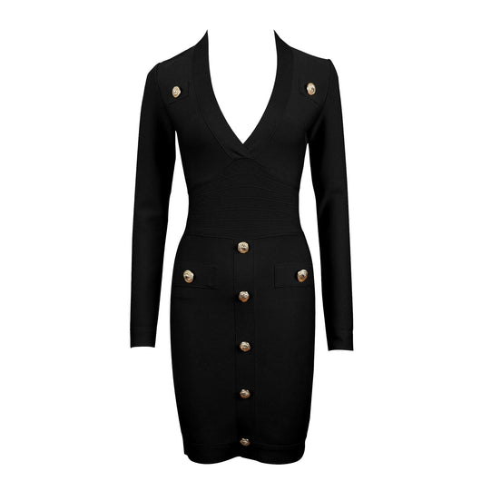 Vestido Elegante Entallado de Manga Larga para Mujer - Image 3