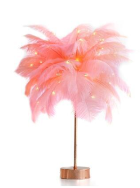 Lámpara de Escritorio Nórdica con Plumas - Luz Decorativa Moderna para Dormitorio - Image 25