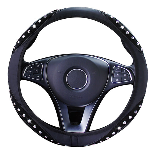 Funda para Volante con Cuero, Diamantes y Gemas - Elástica y Ajustable - Image 2
