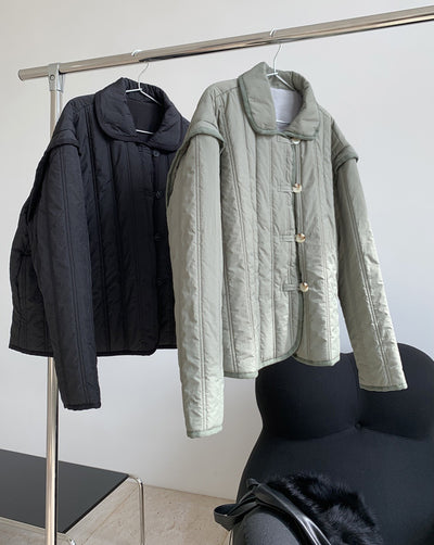 Chaqueta Acolchada de Algodón con Cuello Solapa - Calidez y Comodidad - Image 7