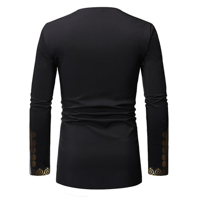 Camisa Casual de Manga Larga con Brillo Metalizado para Hombre - Image 2