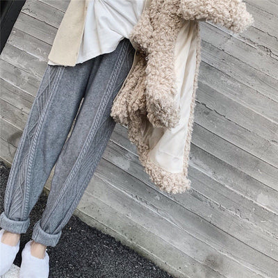 Pantalones de Lana Holgados Cintura Alta - Corte Moderno y Versátil - Image 9