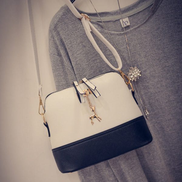Bolso Bandolera Mujer con Patrón de Palillos - Elegancia Minimalista