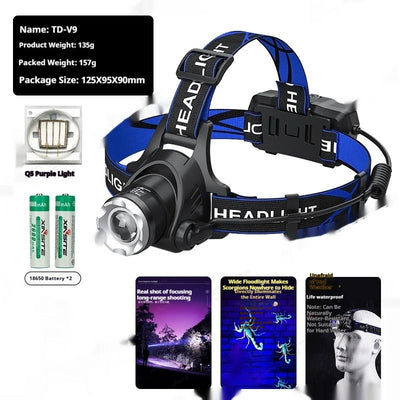 Linterna Frontal LED para Montañismo y Aventura Outdoor - Image 5