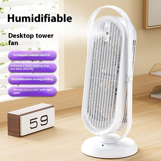 Ventilador de Escritorio con Humidificador, Control Remoto y Función Oscilante