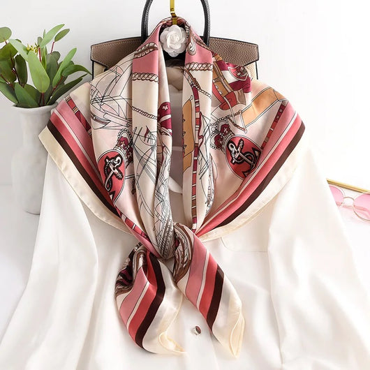 Pañoleta Cuadrada 90cm Estampada Protección Solar y Moda - Image 17