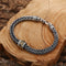Pulsera de Plata 925 Tejida a Mano Estilo Retro