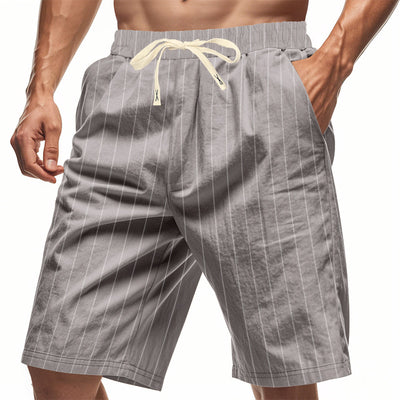 Shorts de Lino Holgados Transpirables Estilo Americano para Playa - Image 4