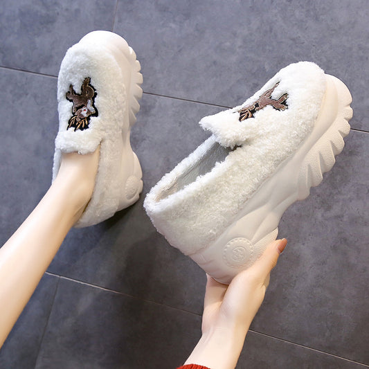 Zapatos Plataforma Mujer Invierno Terciopelo - Tacón Medio Cómodo - Image 2