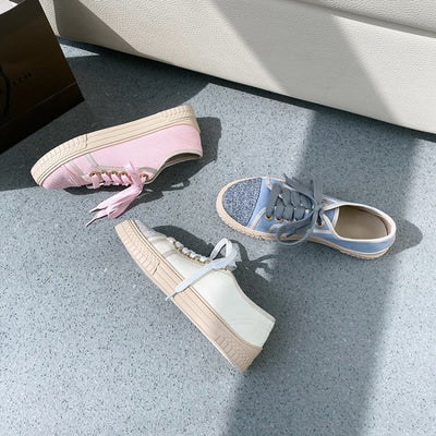 Zapatos Blancos de Plataforma para Mujer con Cordones - Estilo Casual y Cómodo - Image 8