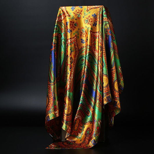Pañoleta Cuadrada de Seda Simulada - Accesorio Versátil para Cualquier Estilo - Image 21