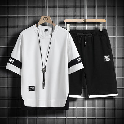 Traje Corto Holgado en Textura Waffle para Hombre - Image 10