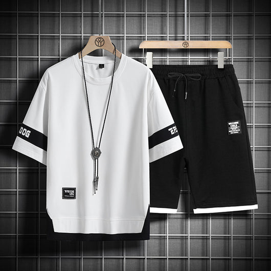 Traje Corto Holgado en Textura Waffle para Hombre - Image 10