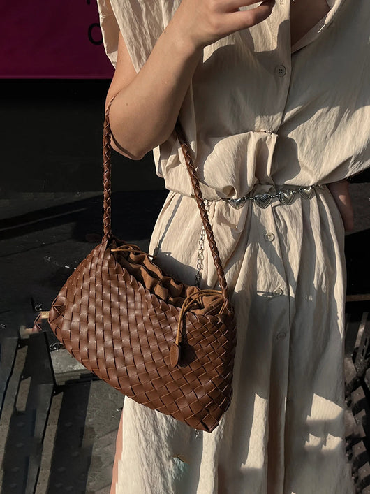 Bolso Tejido de Cuero Auténtico para Mujer - Bandolera Minimalista - Image 37