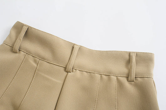 Pantalón Casual de Cintura Alta Ajustado en Colores Lisos - Image 4