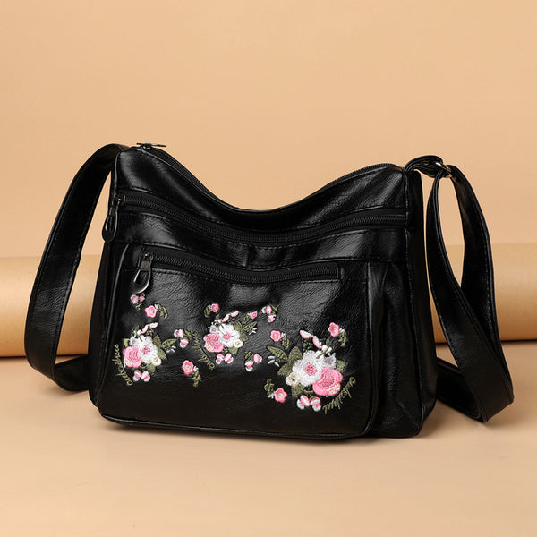 Bolso de Cuero Suave con Bordados para Mujeres Maduras - Image 6