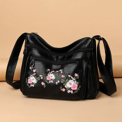 Bolso de Cuero Suave con Bordados para Mujeres Maduras - Image 6