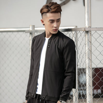 Chaqueta Casual para Hombre Cuello Alto Ajustado Talla Grande - Image 10