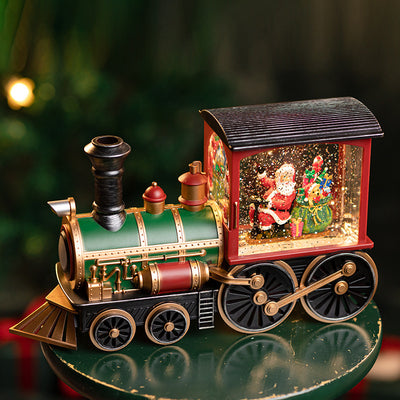 Caja de Música Tren Navideño Santa Claus
