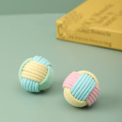 Juguete Interactivo de Pelota de Algodón para Gatos - Entretenimiento y Limpieza Dental - Image 5