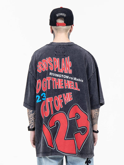 Playera Suelta Urbana de Cinco Puntas con Mangas Trendy - Image 3