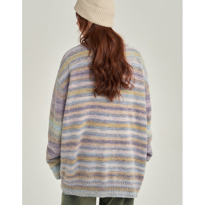 Cardigan Tejido con Rayas Degradadas en Colores - Image 6