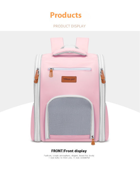 Mochila Transportadora Respirable para Mascotas - Plegable y Portátil - Image 24