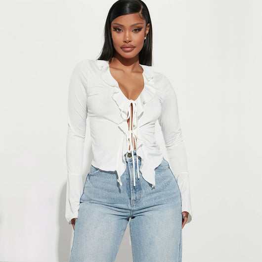 Blusa Corta de Crochet con Tirantes Ajustables para Mujer - Image 6